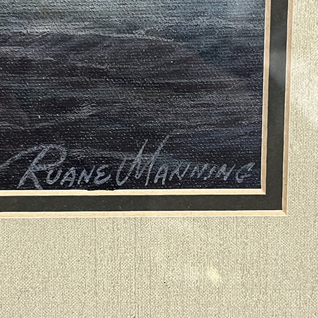 "Against the Wind" Cutter Ship Framed Print by: Ruane Manning 33x27