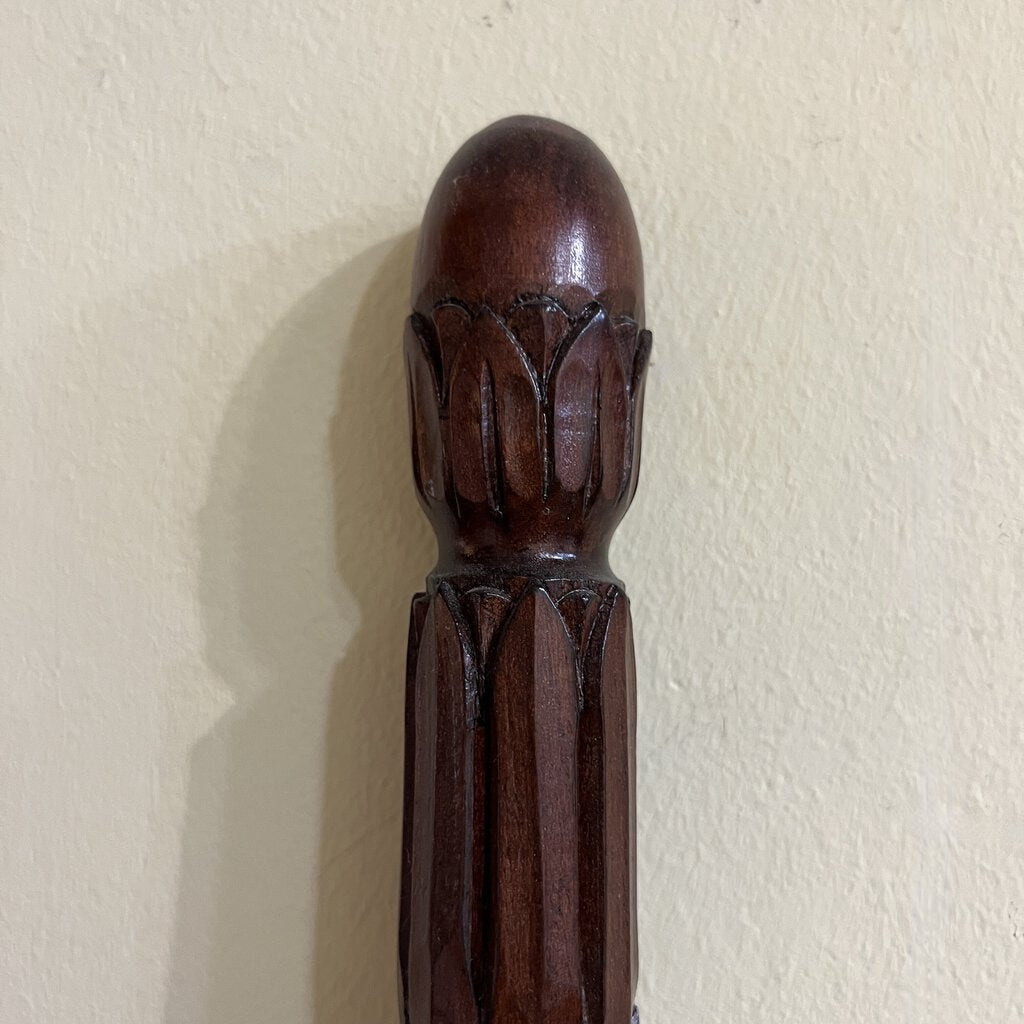 Vintage Carved Wood King Size Poster Headboard