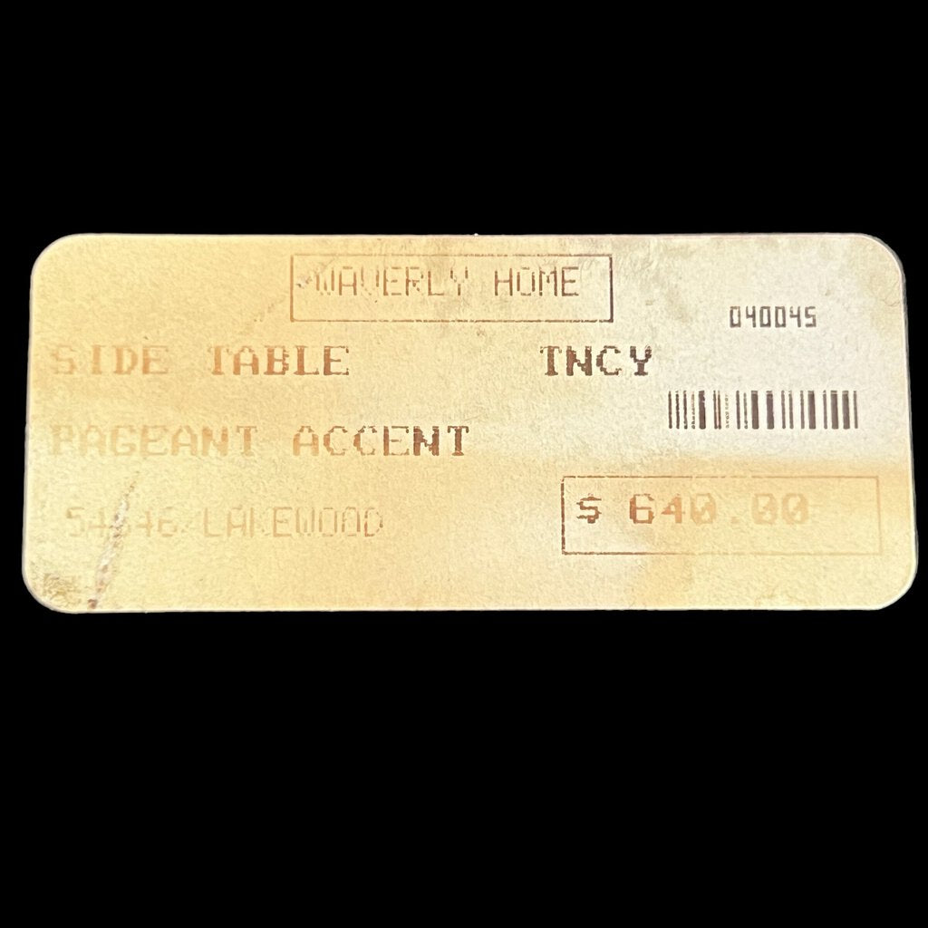 Waverly Home Black & Gold Pageant Accent Table w/ 2 Trays & Folding Base 29" High 16" Round