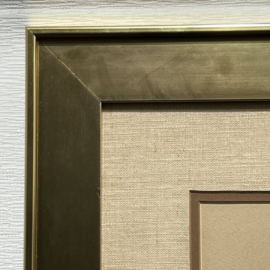 Salvador Dali Hommage a Homere "Return Of Ulysses" Signed Etching 89/350 1977 Matted & Framed in Brass Frame 30"x38"