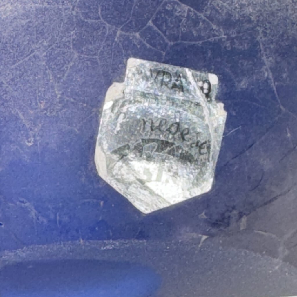 MCM Murano Glass Bird Vase in Cobalt Blue "Scavo" Finish by Vetreria Gino Cenedese, Antonio Da Ros. Signed w/ Original Inventory Stickers 12" tall Venice, Italy