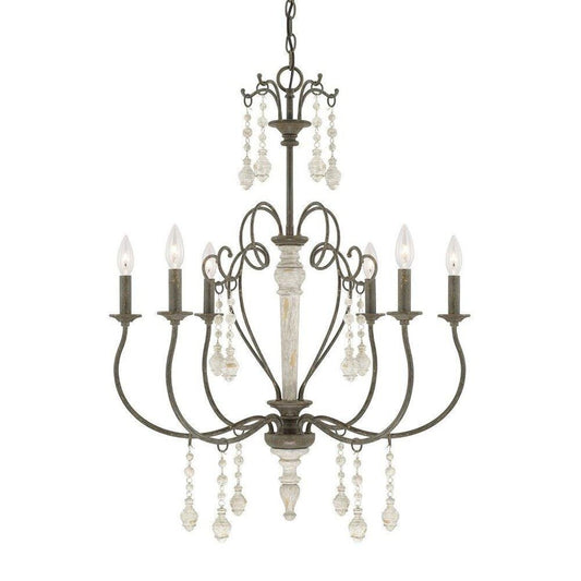 6-Light French Country Chandelier by Austin Allen & Co. 27Wx35H
