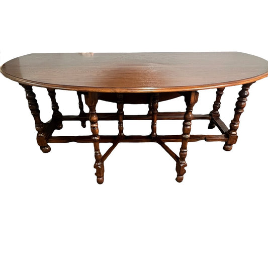 Large Oak Drop-leaf Gate-leg Dining or EntryTable 78Lx58Wx30H (22"W Closed)