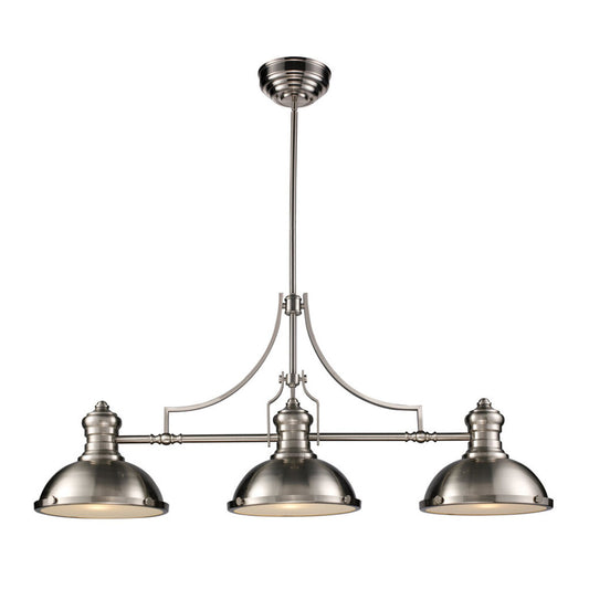 Elk Lighting 3 Light 1 Tier Linear Chandelier From The Chadwick Collection