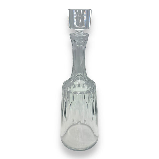 Vintage French Baccarat D'Assas Pattern Cut Crystal Decanter w/ Stopper & Pitcher SET