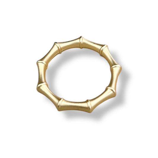 Gold Bamboo Metal Napkin Rings- Set of 4