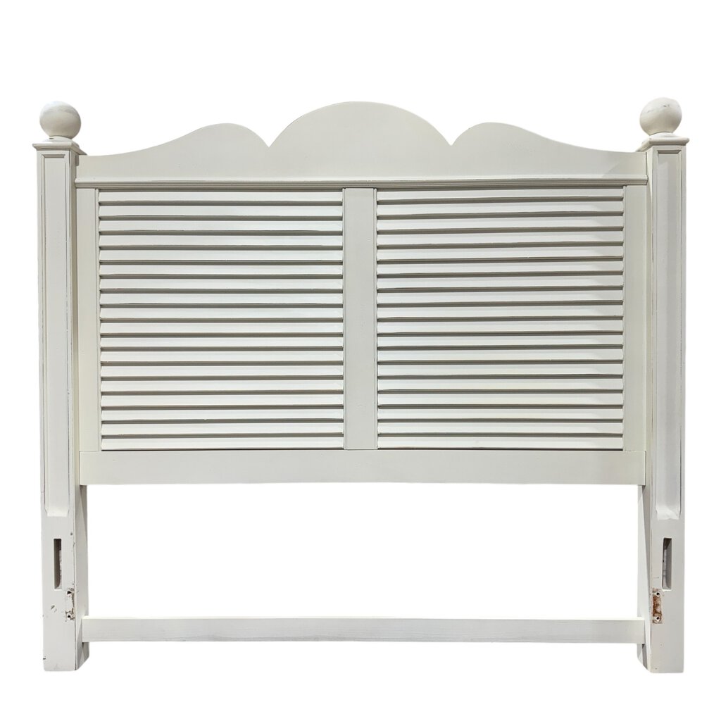 Lexington Queen White Wood Shutter Headboard 66Lx58H