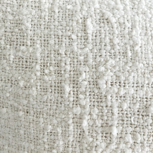 Cozy Cotton White Boucle Cover w/ Down Pillow 20x20 PAIR