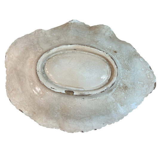 Antique Begonia Pink & Green Leaf Plate 7.5L x 6W