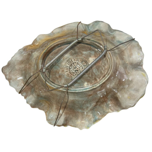 Antique Begonia Green & pink Leaf Plate 8L x 6W