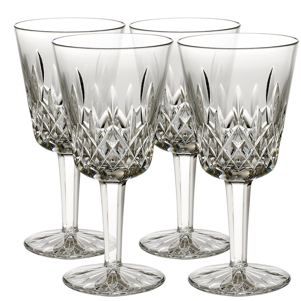 4 Waterford Lismore 8oz Goblets