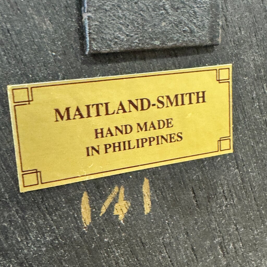 22" Round Maitland-Smith Gold Gilt Wooden Mirror