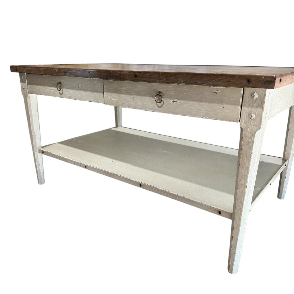 Century Coastal Distressed Coffee Table by Monarch Fine Furniture 42Lx26Wx22H