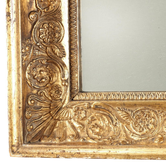 Antique 19th Century French Gold Gilt Mirror 19Lx24H