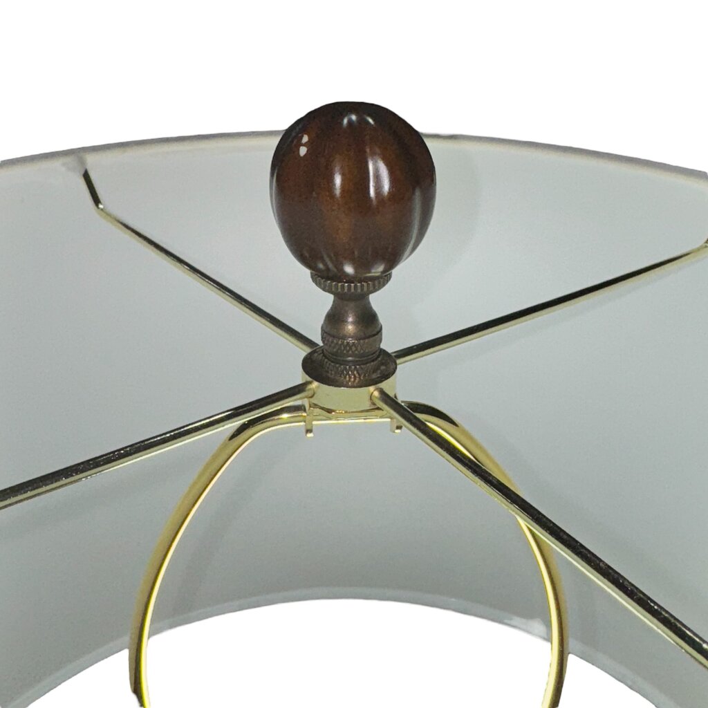 Pair of Glazed Terra-cotta Pottery Lidded Jar Lamps w/ Shades 30" tall