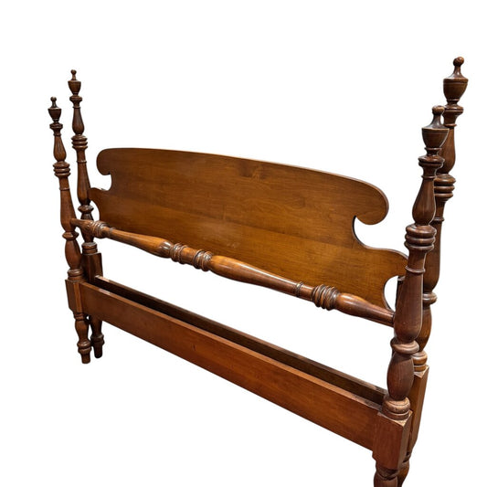 Vintage Ethan Allen 4 Post FULL Bed w/ Footboard Side-rails & Slots 57"Lx82"Wx49"H