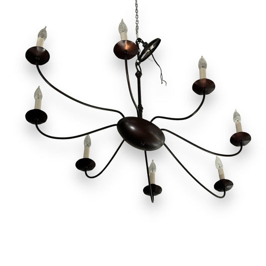 Oval 8 lIght Dark Bronze Chandelier 36Lx24Wx24H