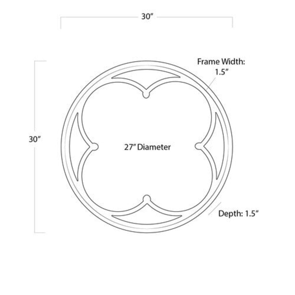 30" Lula Quatrefoil Mirror in Gray by Regina Andrew, Detroit