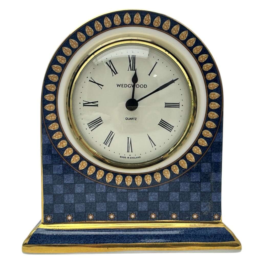 Rare Wedgwood Bone China Clock Made in England 1999 4.2Lx1.5Wx4.5H