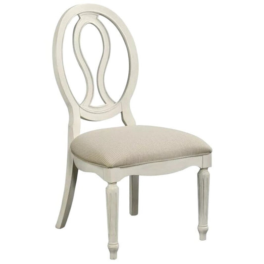 Universal Furniture Summer Hill Pierced Back Side Chair in White (Used Set of 4)