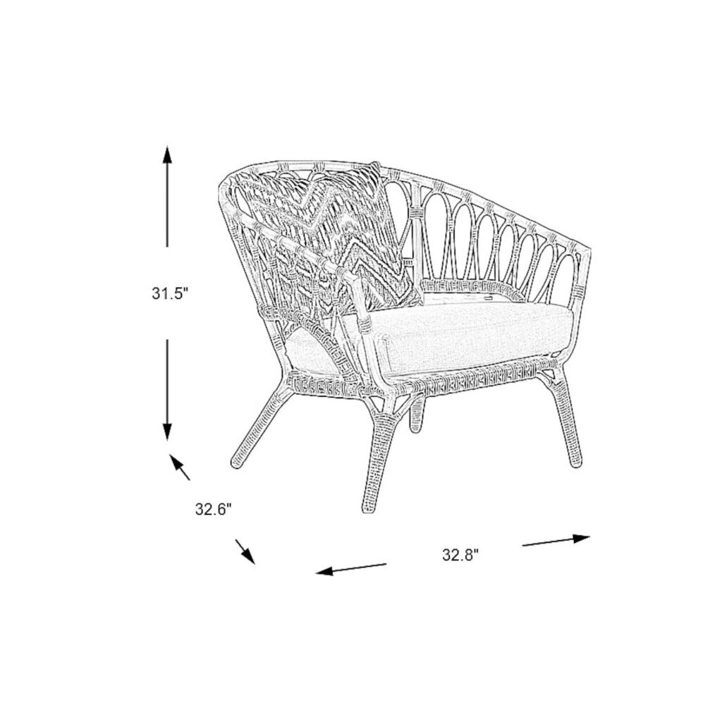 Catalina Natural 4 Pc Outdoor Seating Set (Sofa, 2 Club Chairs, Cocktail Table) Rust Proof Aluminum & Rattan-Style Vinyl Weaving Binding (PreOwned, Perfect Condition)