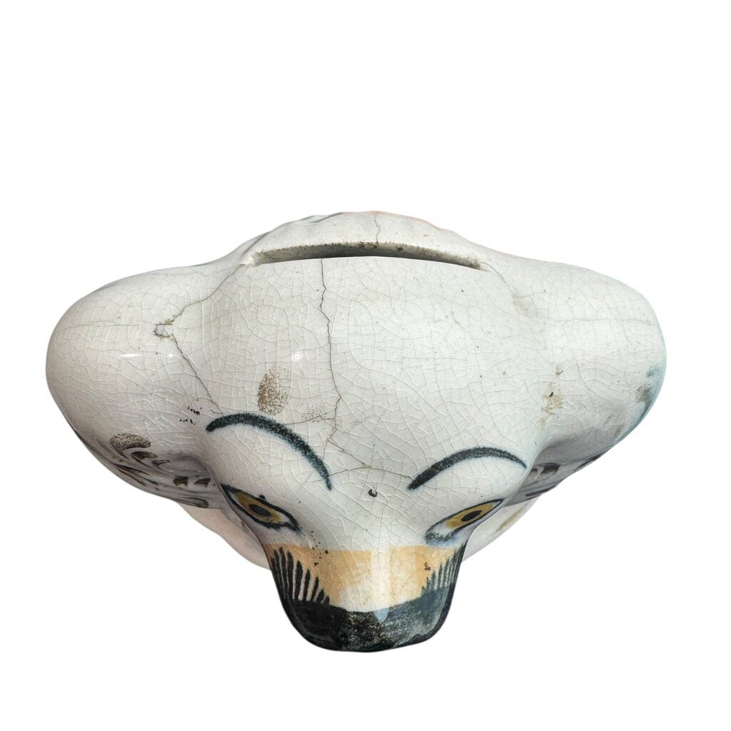 Antique Staffordshire Dog Coin Bank 4.5Lx3Wx3.5H