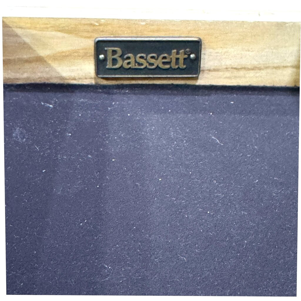 Pair of Bassett Louis-Philippe Bedside Cabinets w/ Granite Tops & Hidden Drawer 18Lx18Wx32H