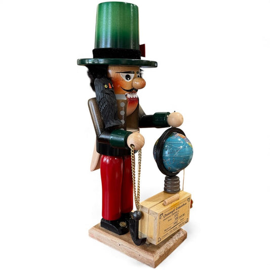 Steinbach 16.5" Christopher Columbus German Nutcracker w/owl, spinning globe Anchor & Coins Vintage Christmas Collectible German Nutcracker