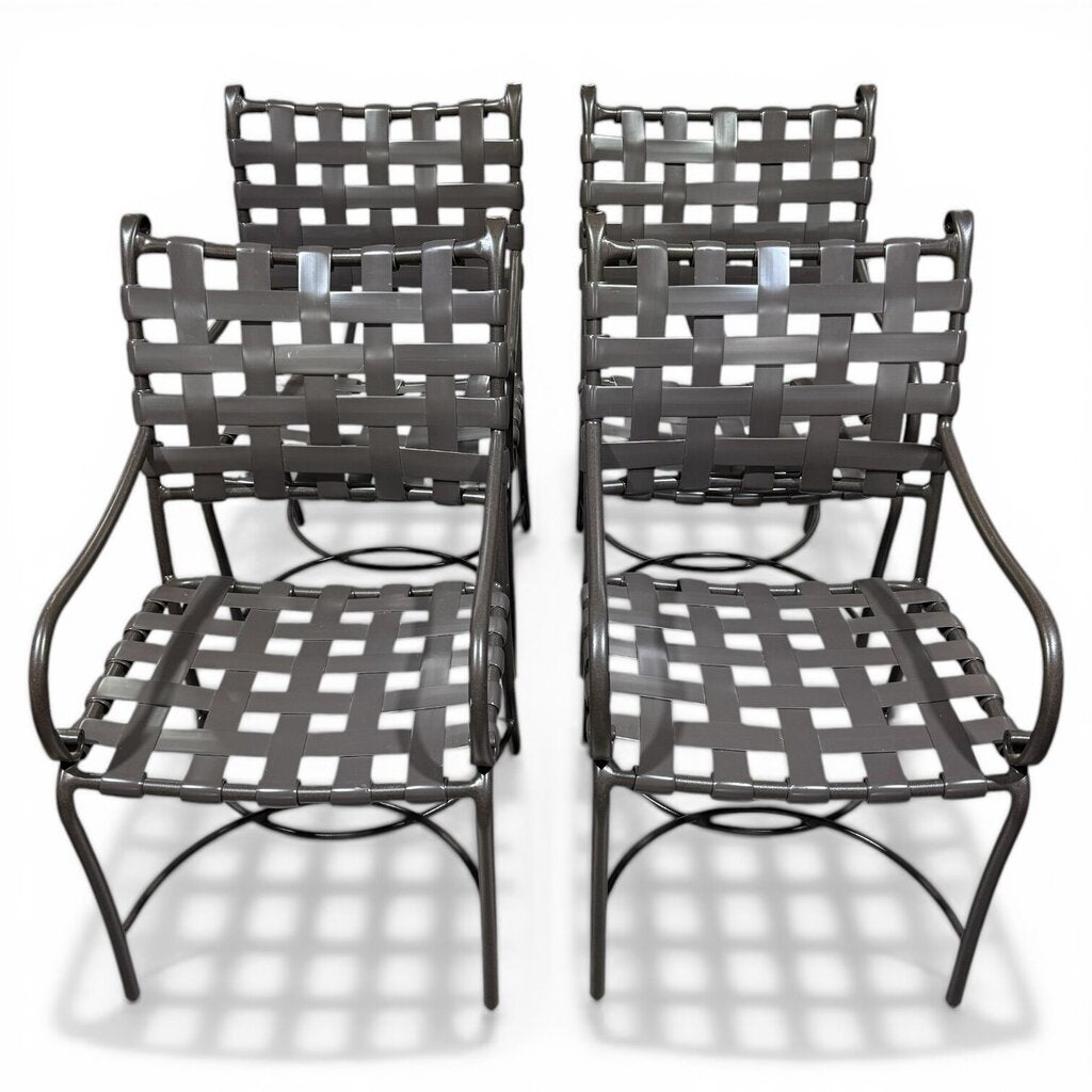 Pair of FrontGate Outdoor Glass Top Side Tables (sold as a set) (4 chairs also available)