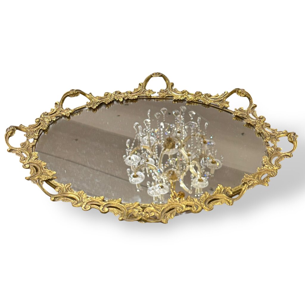 Vintage Hollywood Regency Gold Gilt Vanity / Wall Mirror