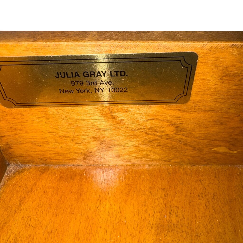 Julia Gray Ltd. Faux Bamboo Two Drawer Side Table / Étagère 19Lx14.5Wx30H