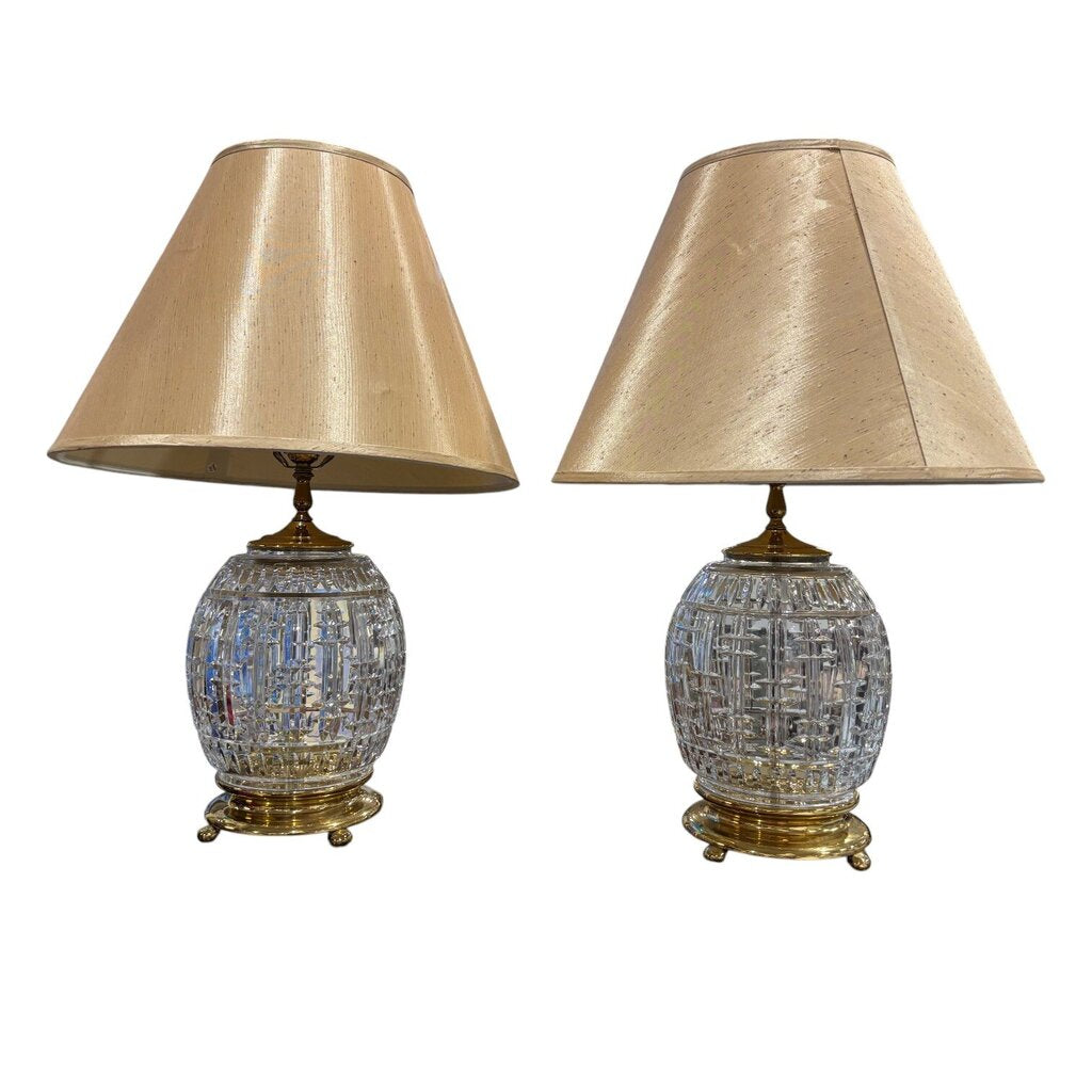 Pair of Waterford lamp Harrison 10Lx10Wx27H