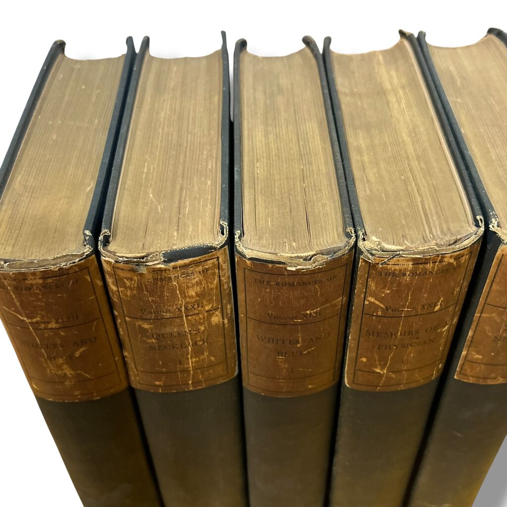 The Romances of Alexandre Dumas - Complete 5 Volume Set Each Volume: 5.5Lx1.5Wx8H Grouped Set: 5.5Lx8Wx8H