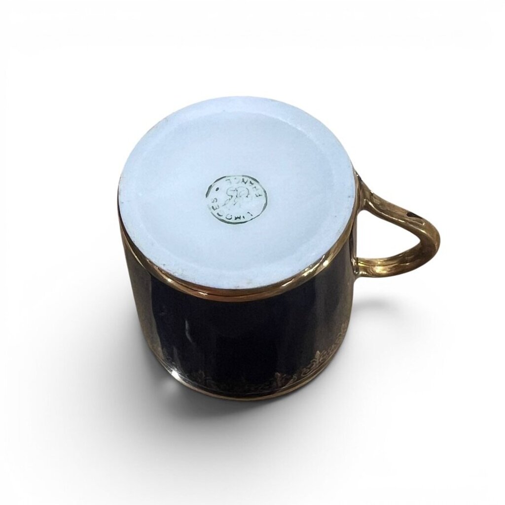 Limoges Cobalt Blue Demitasse Cup & Saucer 4Lx4Wx2H