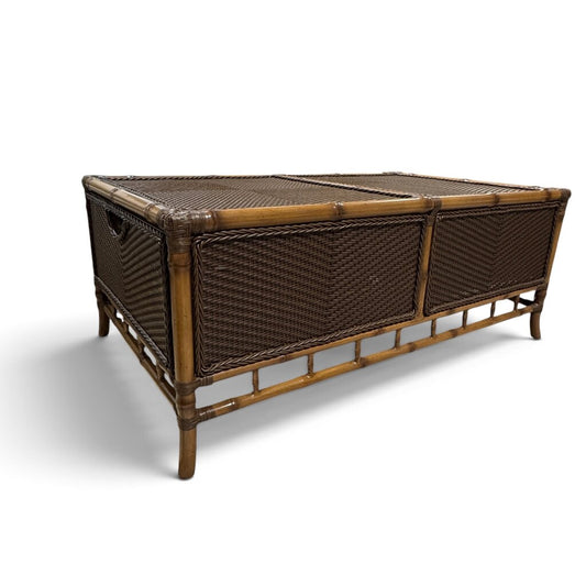 Tommy Bahama 3160-969 Veranda Trunk Cocktail Table Rattan Look Over Cast Aluminum 49Lx29Wx20H