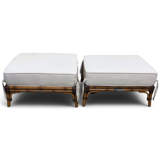 1 Tommy Bahama Island Estate Veranda Ottoman (2 available) (replaced cushion does not match the set) 30.5Lx23.5Wx18H
