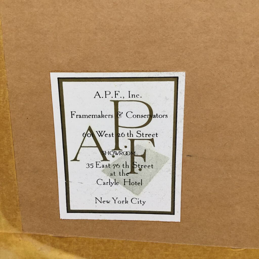 1980 Alan Jay Gaines Signed Etching "Harry L. Beldon" matted and framed, 26" x 23"