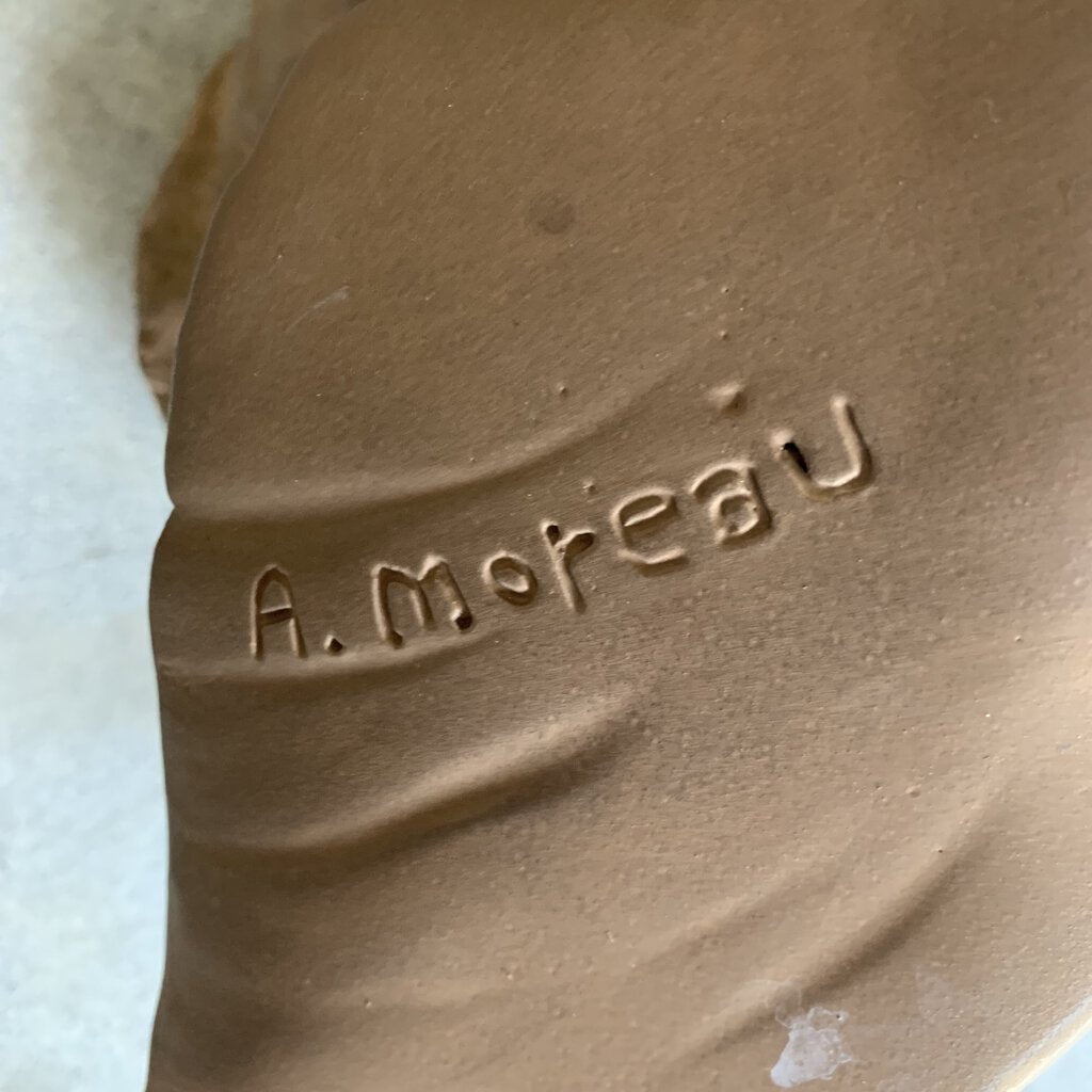 Bronze Mermaid Fish Fountain Statue Signed A. Moreau 16Lx12Wx41H