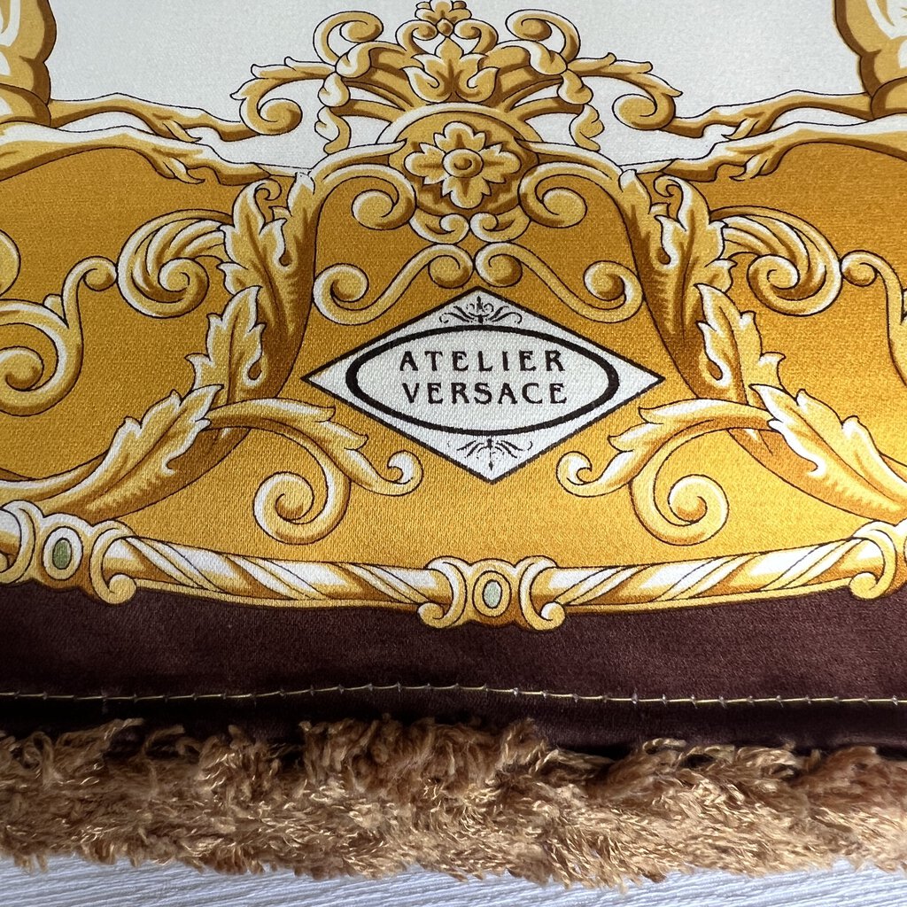Vintage Atelier Versace Hermes & Pegasus Reversible Pillow 16x16