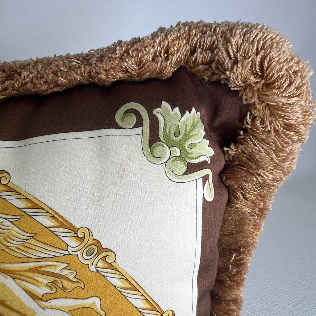 Vintage Atelier Versace Hermes & Pegasus Reversible Pillow 16x16