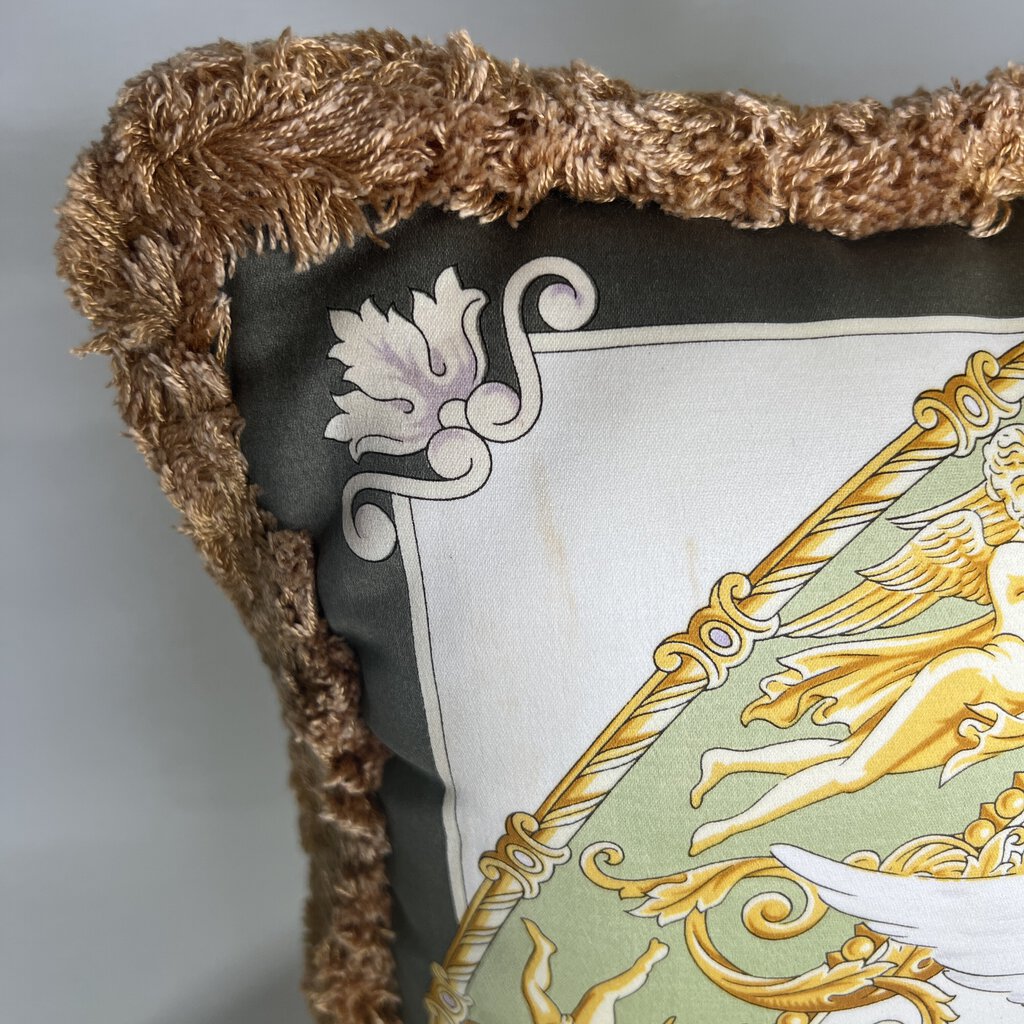 Vintage Atelier Versace Hermes & Pegasus Reversible Pillow 16x16