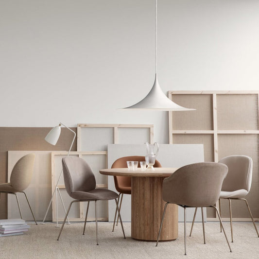 24" Matt White Semi Pendant by: Bonderup + Thorup, for Gubi (2 Available)