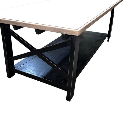 Black Wood Coastal Coffee Table