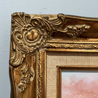 Impressionist Oil Painting of a Victorian Woman Walking by the Seaside Signed: P. Andrea 16x14