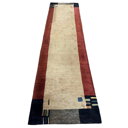 Tufenkian Hand Knotted Thick Wool Pile Runner / Rug 3x10 Kensington Suede