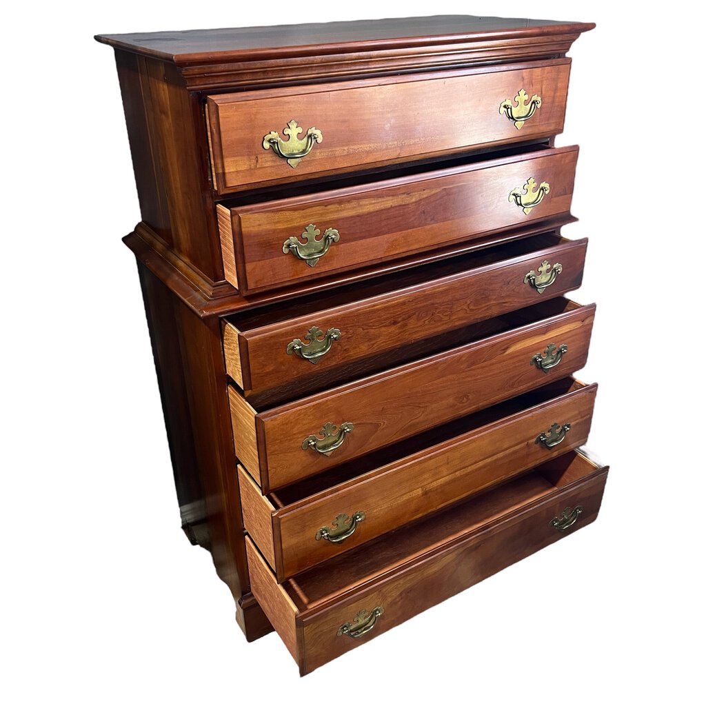 Sterling House Early American Furniture MCM Cherry Wood Chest of Drawers 36Lx18Wx50H Jamestown, NY