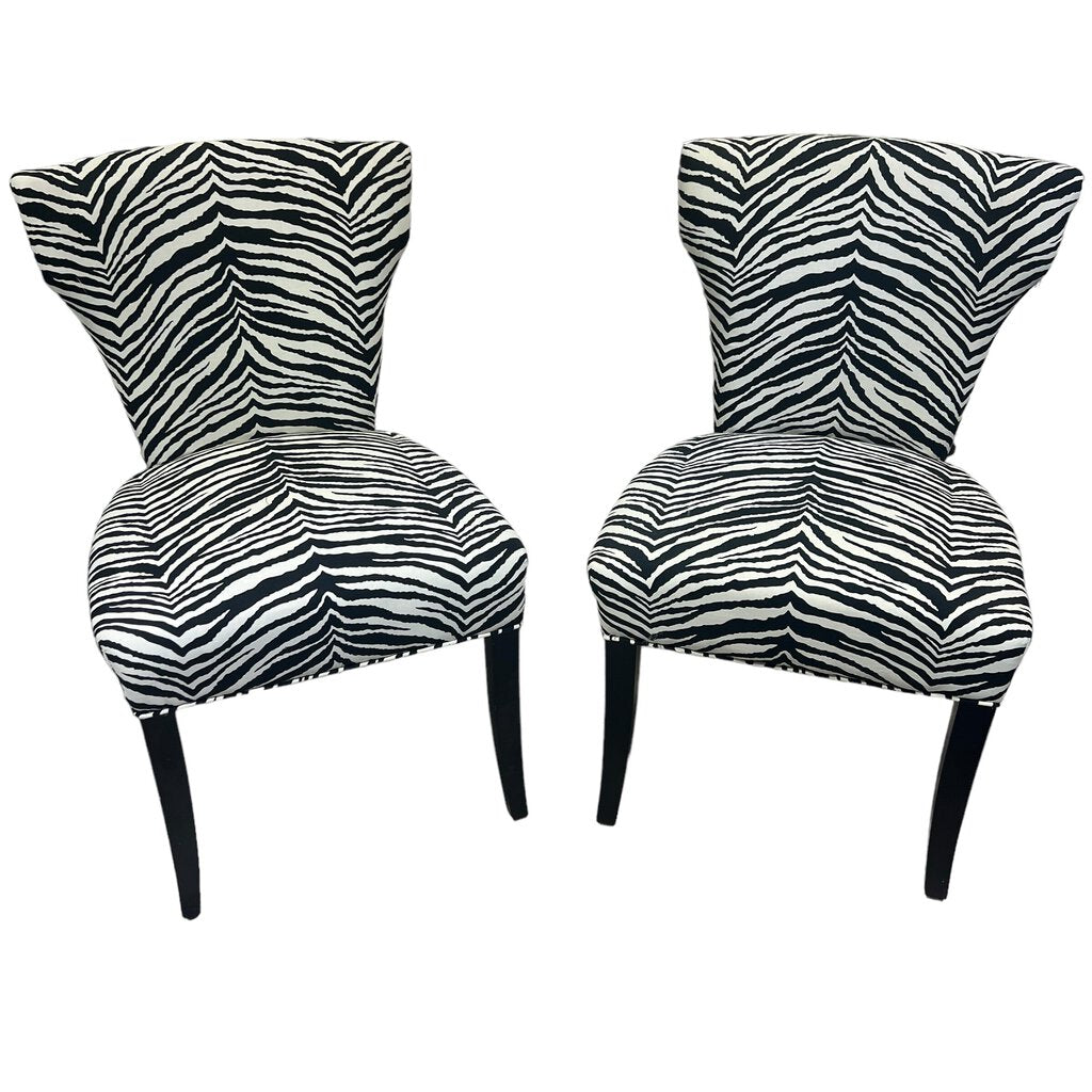 Pair of Zebra Print Chairs