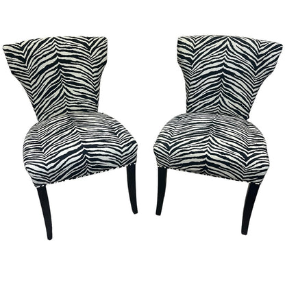 Pair of Zebra Print Chairs
