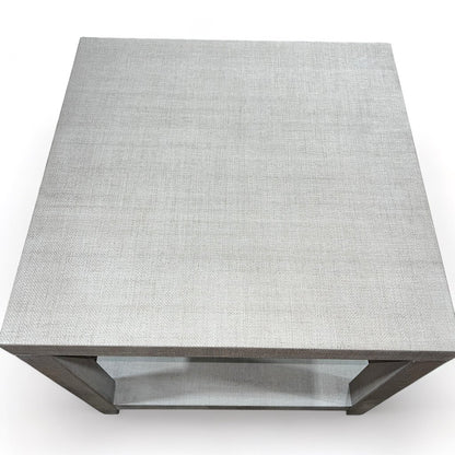Ventura Natural Raffia Gray End Table by: Bassett 24Lx24Wx26H