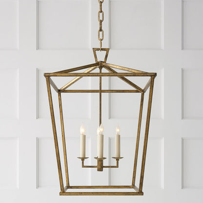 Visual Comfort Darlana Medium Lantern in Gold Gilded Iron by: Chapman & Myers 17Wx24H